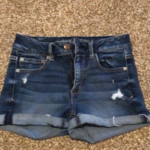 American eagle dark blue Jean shorts